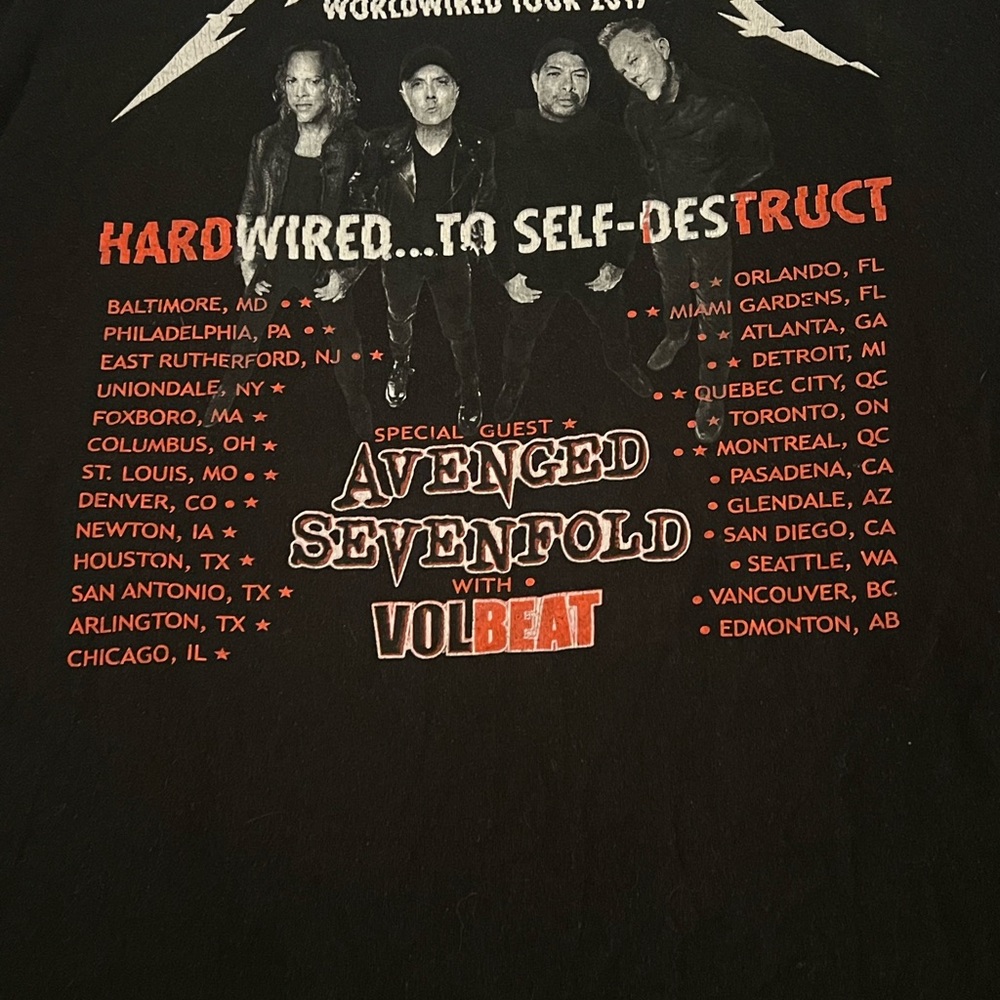 Metallica Concert World Tour double sided print t-shirt - Picture 5 of 5